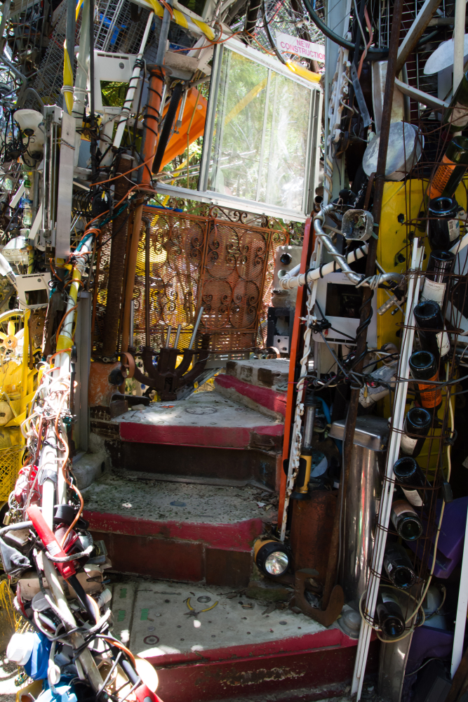 winding stairway in the cathedral of junk