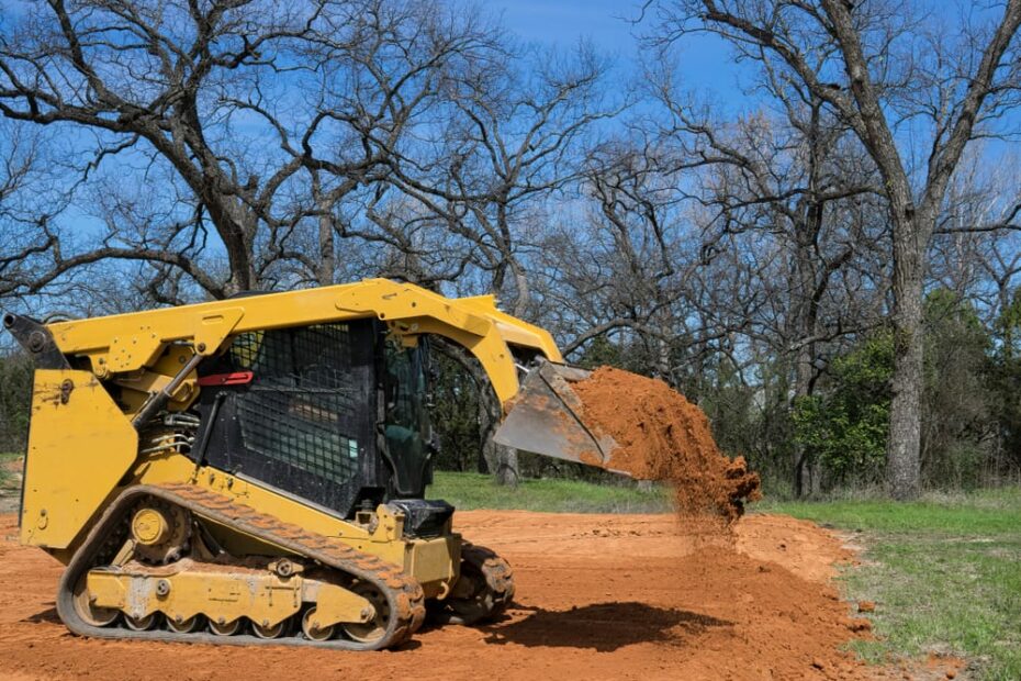 skid steer loader used in land clearing